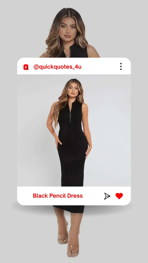 21 Stunning Outfit Ideas for Girls on Graduation Day 13 Black Pencil Dress