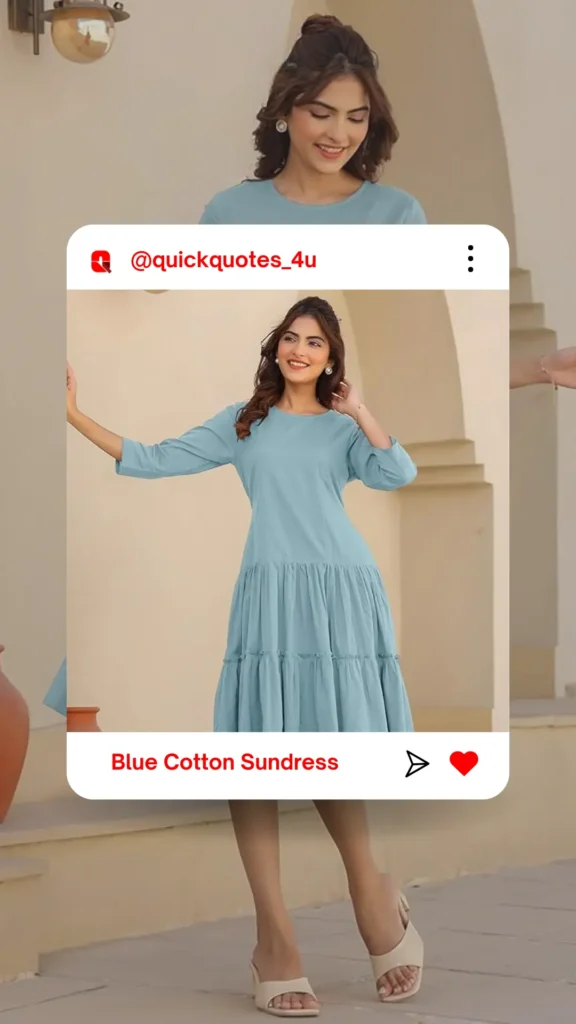 21 Stunning Outfit Ideas for Girls on Graduation Day 10 Blue Cotton Sundress