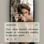 100+ Best Self-Love Quotes for Instagram: Boost Confidence & Engagement 18 Confident woman smiling with inspiring self-love quote overlay