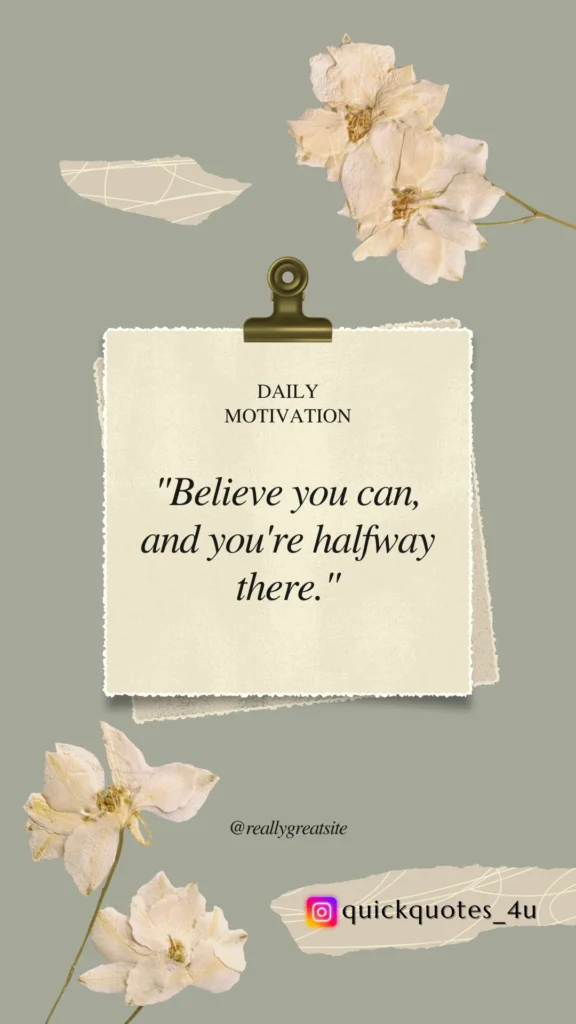 Motivational self-love quote with floral design for Instagram posts