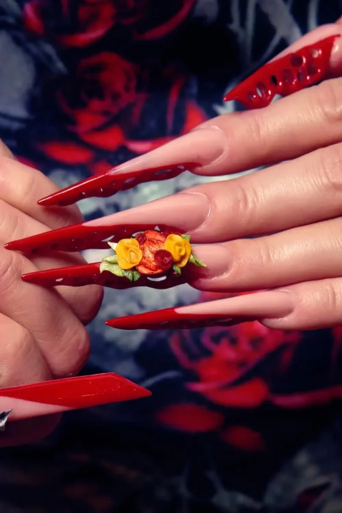 Best Halloween Nail Art Ideas 2025 You'll Want to Try Right Now 6 bloody tip halloween nails ideas