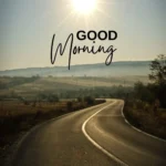 Good morning quotes with beautiful sunrise background