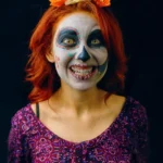Neon Halloween makeup trend 2025 glowing in the dark