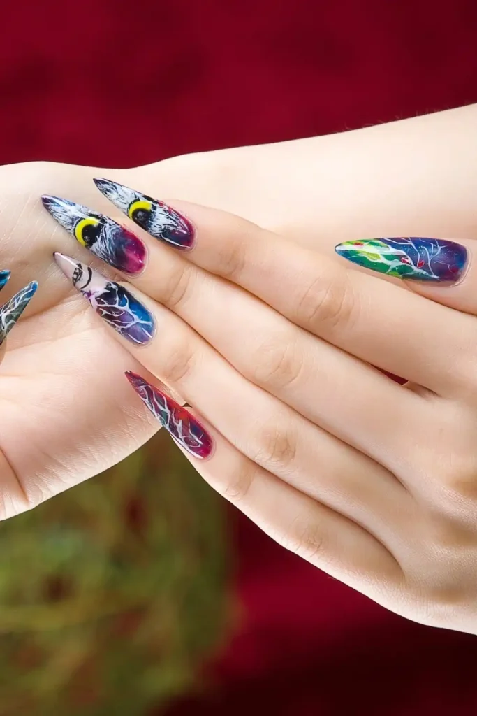 Best Halloween Nail Art Ideas 2025 You'll Want to Try Right Now 14 scary ghost nail art halloween look