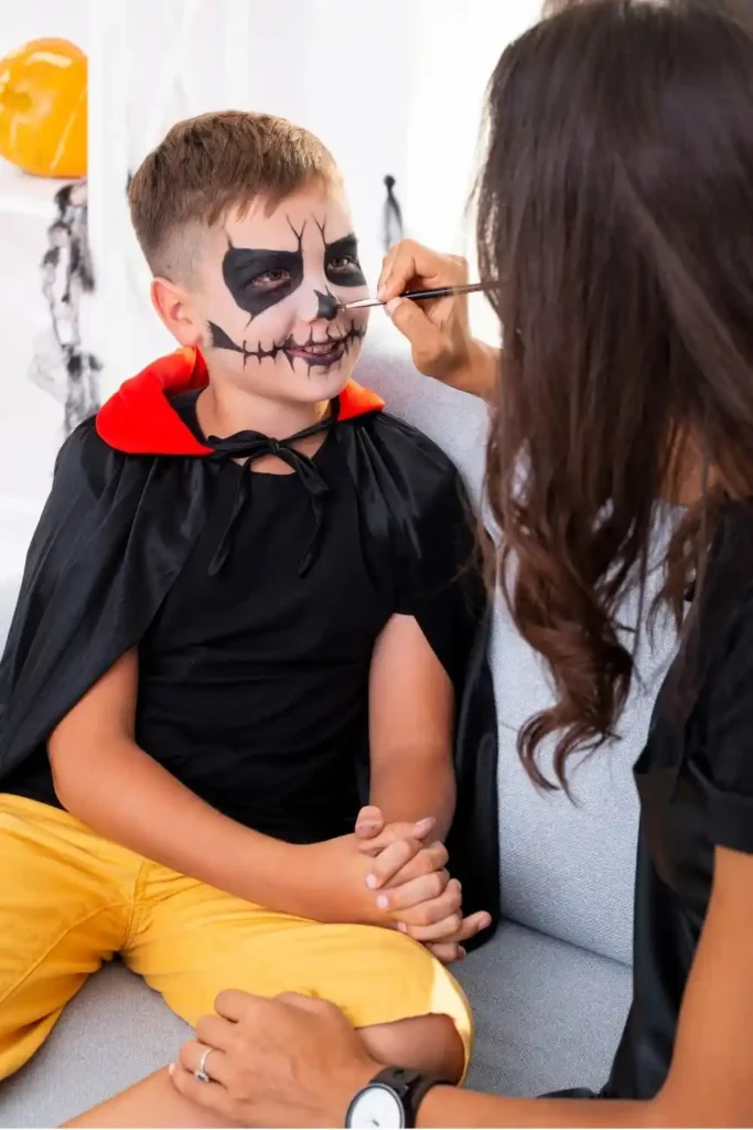 Adorable Halloween Makeup Looks for Kids 2025: Safe & Simple Designs 4 skeleton face paint for kids 2025