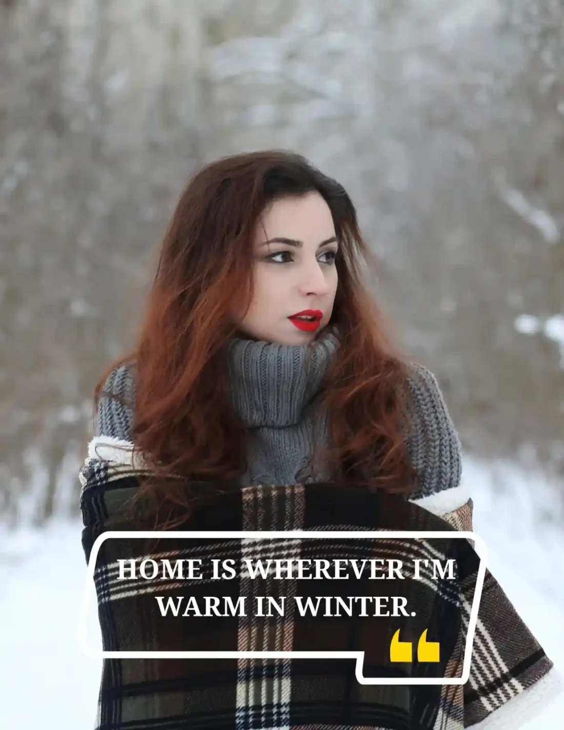 Coffee morning winter quote about warmth