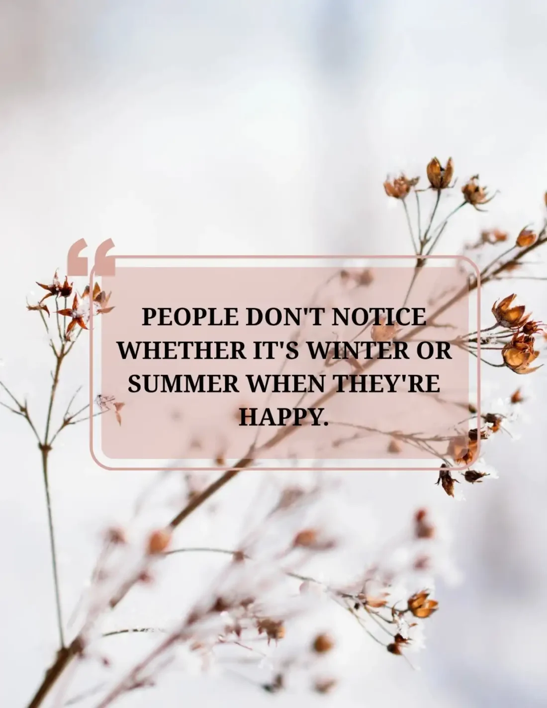 Cozy winter quote about finding warmth in cold days