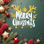 Merry Christmas celebration with friends and family