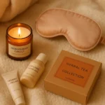 Thoughtful Christmas self-care gifts for women including candles and skincare
