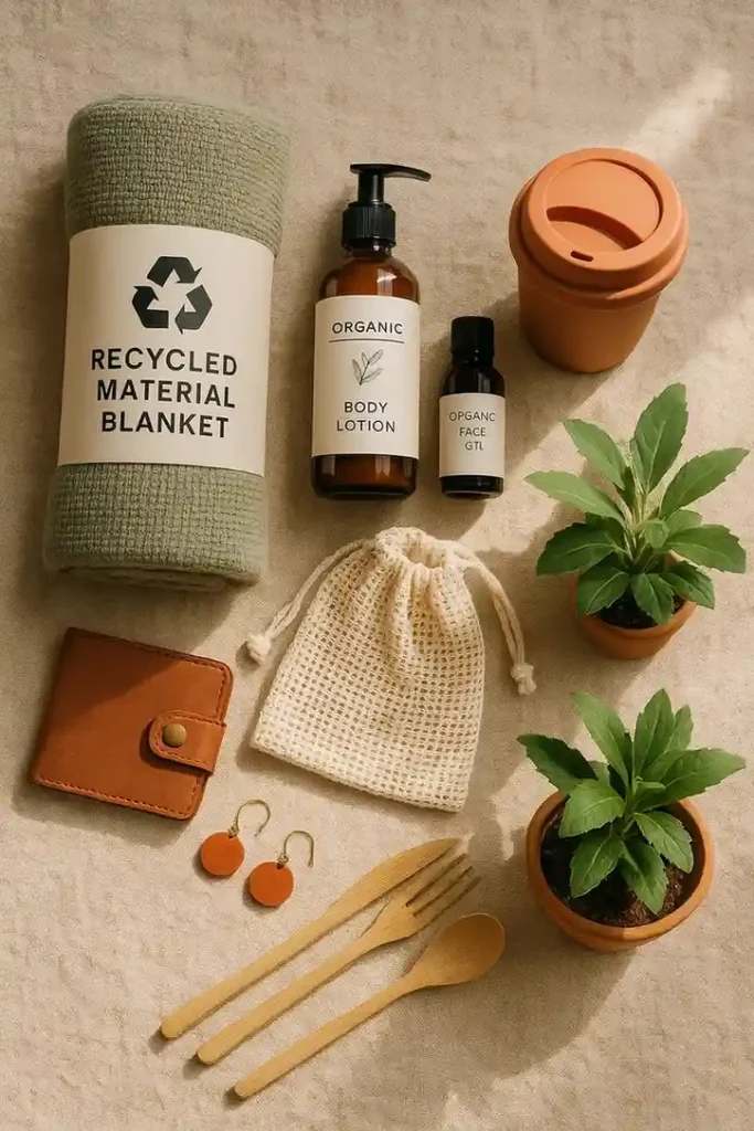 Sustainable Christmas gifts for women 2025 made from eco-friendly materials