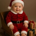 Baby boy emerald green Christmas outfit 2025