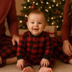 Baby boy reindeer Christmas romper
