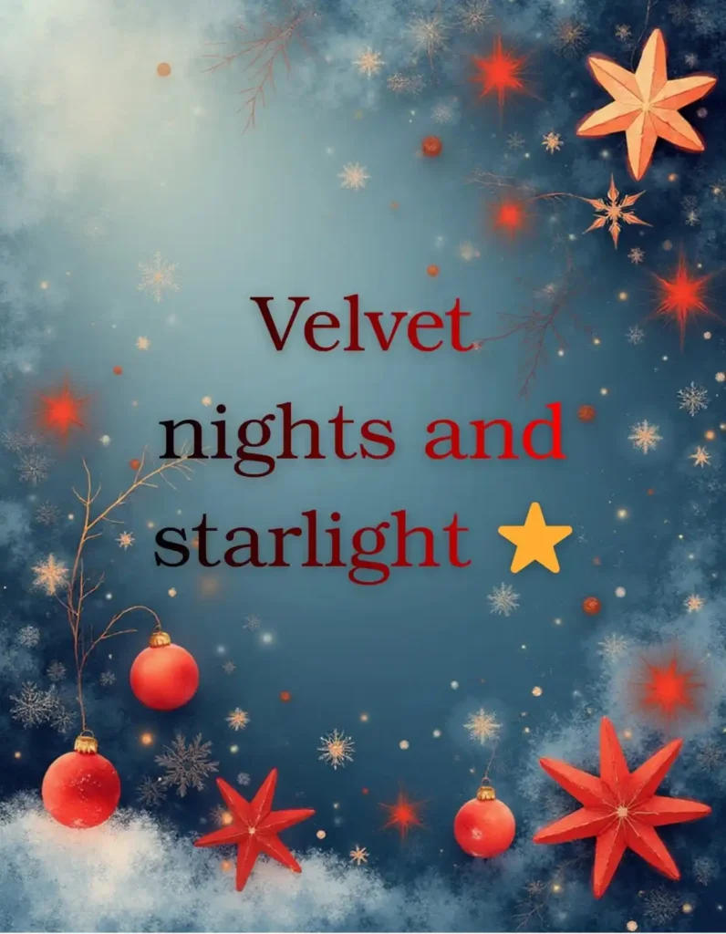 Christmas photo with caption ideas overlay