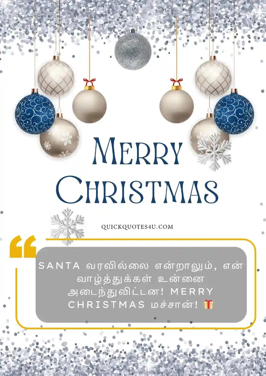 Tamil Christmas quotes with English translation