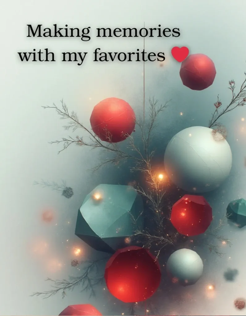 Cozy Christmas aesthetic caption with hot cocoa