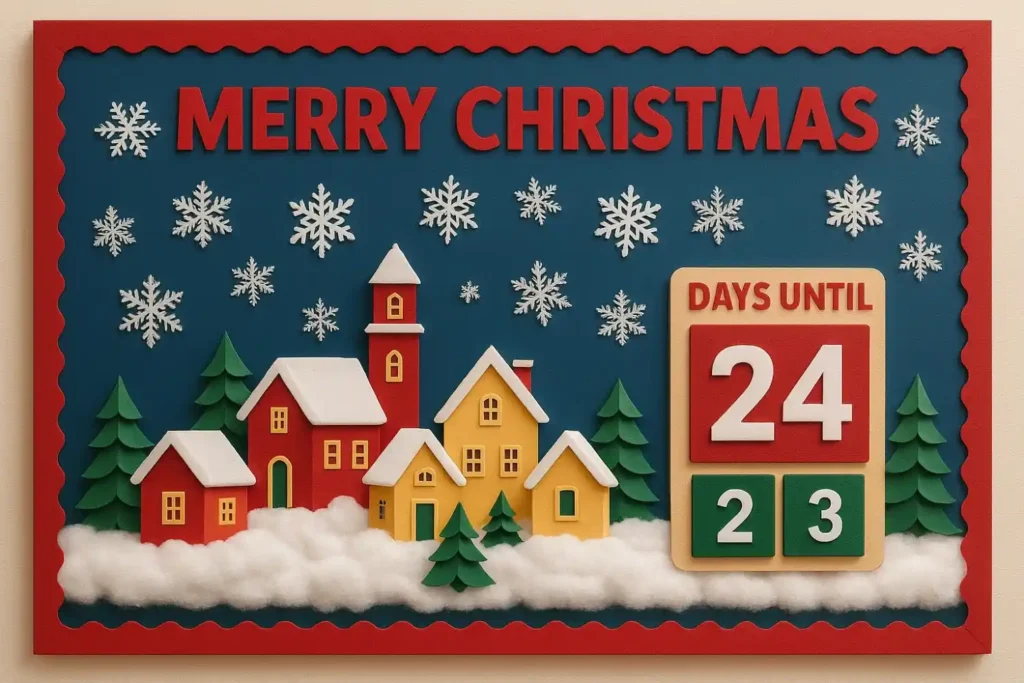 Creative 3D Christmas bulletin board