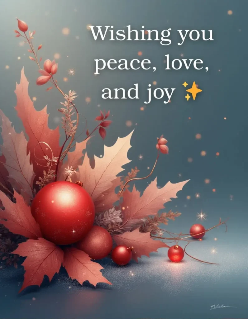 Cute Christmas captions with Santa and snowflakes
