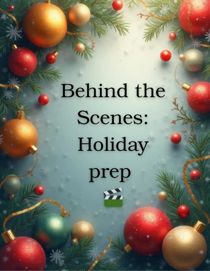 Holiday Instagram captions with festive decorations