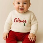 Newborn baby boy first Christmas outfit