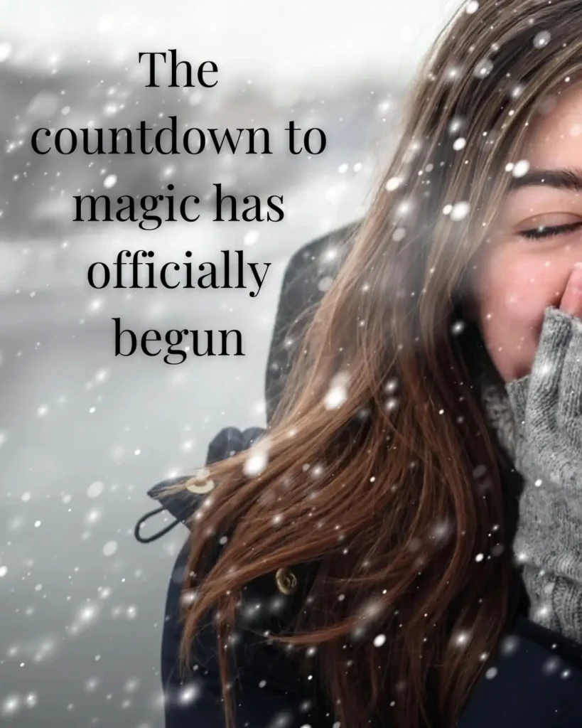 Pre-Christmas captions for December countdown posts