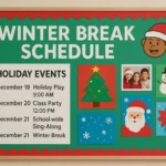 School Christmas display board for students