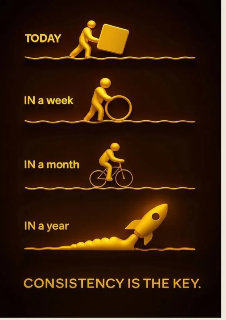 Motivational quotes on work desk